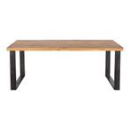 Mangohouten Eettafel Rechthoek Roy 140x90 cm (6cm), Huis en Inrichting, Tafels | Eettafels, 100 tot 150 cm, Verzenden, Nieuw, 50 tot 100 cm