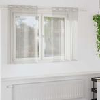 vidaXL Voile Gordijn met gordijnen 2 pcs Crème 140 x 140 cm, Verzenden, Nieuw, Crème