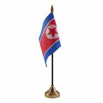 Noord Korea versiering tafelvlag 10 x 15 cm - Noord Korea .., Hobby en Vrije tijd, Ophalen of Verzenden, Nieuw