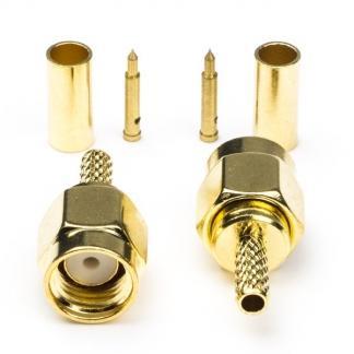 SMA connector (Mannelijk, Verguld, 2 stuks), Computers en Software, Pc- en Netwerkkabels, Nieuw, Verzenden