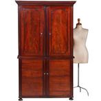 Victoriaanse Vierdeurs-kast met schijn-ladenfronten in de on, Antiek en Kunst, Antiek | Meubels | Kasten, Ophalen of Verzenden