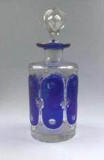 Boheems - Parfumfles - loodglas - Flacon / Overlay, Antiek en Kunst