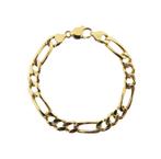 18 Krt. Gouden Figaro schakel armband | 19 cm, Sieraden, Tassen en Uiterlijk, Armbanden, Ophalen of Verzenden, Gebruikt, Overige kleuren