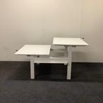 Tweedehands vepa Duo slinger bureau (2 x 110x80 cm ) wit -, Huis en Inrichting, Bureaus, Ophalen of Verzenden, In hoogte verstelbaar