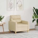 vidaXL Fauteuil 60 cm stof crèmekleurig, Huis en Inrichting, Banken | Bankstellen, Eenpersoons, Verzenden, Nieuw, Minder dan 150 cm