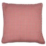 kussen katoen rood ruit 55x55cm, Huis en Inrichting, Verzenden, Nieuw