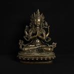 Chenrezig (Avalokiteshvara) 29 cm - Brons - Nepal - Eind 20e, Antiek en Kunst