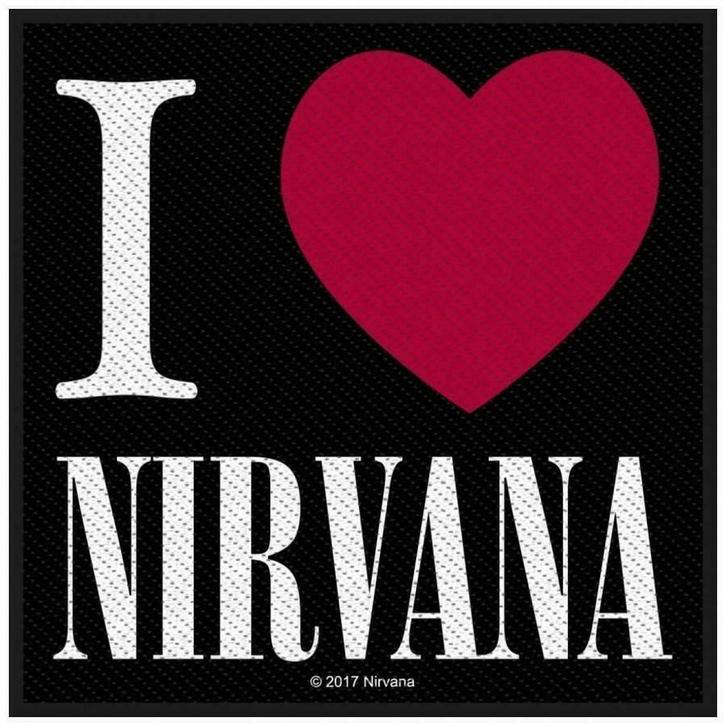 Nirvana I Love Nirvana Patch officiële merchandise, Verzamelen, Muziek, Artiesten en Beroemdheden, Kleding, Nieuw, Ophalen of Verzenden