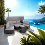 Wicker loungeset San Marino met aluminium frame - zwart, Tuin en Terras, Verzenden, Nieuw