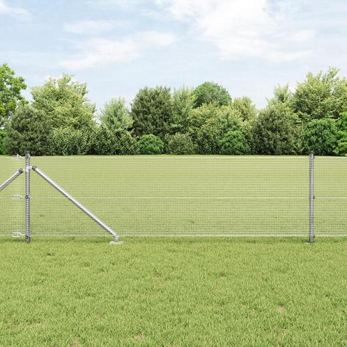 vidaXL Gelaste Draad Hek met 13 Spijker Posts 0.5x100 m, Tuin en Terras, Schuttingen, Nieuw, IJzer, Verzenden