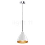 Bruck Silva Hanglamp, chroom glimmend/glas wit/goud - ø¸16, Huis en Inrichting, Lampen | Hanglampen, Verzenden, Nieuw