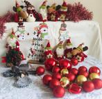 grote groep kerstversiering - stof metaal hout