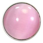 Fako Bijoux® - Click Button - Glas - Kattenoog Roze, Verzenden, Nieuw