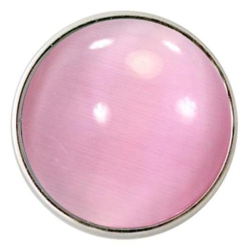 Fako Bijoux® - Click Button - Glas - Kattenoog Roze, Sieraden, Tassen en Uiterlijk, Armbanden, Verzenden
