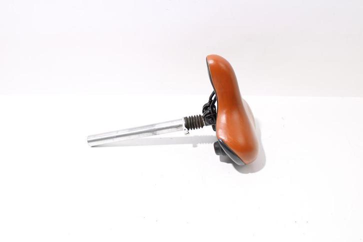 Zadel met verende zadelpen | 27,2mm diameter, Fietsen en Brommers, Fietsonderdelen, Zadel, Gebruikt