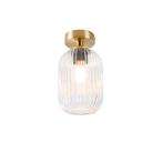 Art Deco plafondlamp messing - Banci, Huis en Inrichting, Nieuw, Glas, Art Deco