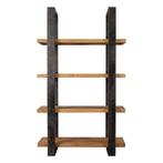 Boekenkast Mangohout Turi 120 cm, 100 tot 150 cm, Nieuw, Industriële meubels, Overige houtsoorten