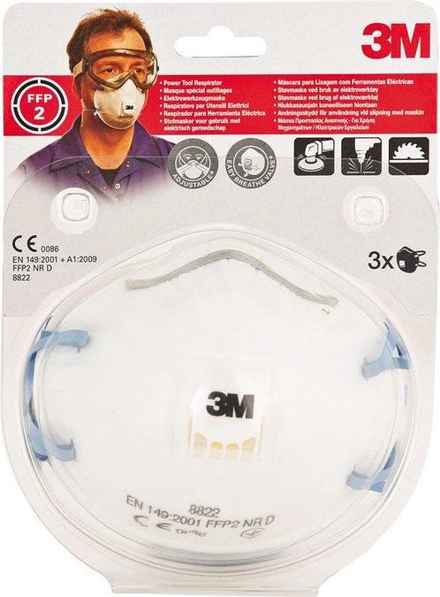 3M 8822C3 Stofmasker met ventiel - FFP2 (3st), Doe-het-zelf en Verbouw, Overige Doe-het-zelf en Verbouw, Zo goed als nieuw, Ophalen of Verzenden