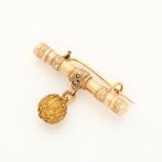 Broche - 18 karaat Geel goud - Parel, Sieraden, Tassen en Uiterlijk, Antieke sieraden