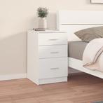 vidaXL Nachtkastje 40x40x63 cm bewerkt hout wit, Huis en Inrichting, Slaapkamer | Nachtkastjes, Minder dan 45 cm, Verzenden, Nieuw