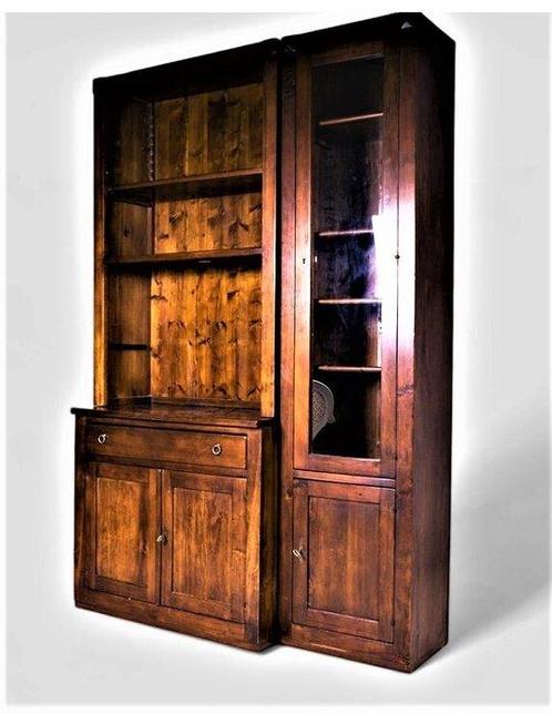 Boekenkast (2) - Hout - met zijraam, Antiek en Kunst, Curiosa en Brocante