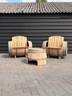 Tuinset gemaakt van gebruikte wijnvaten, Tuin en Terras, Tuinbanken, Verzenden, Nieuw, Hout