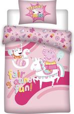 Peppa Pig kinderdekbedovertrek Unicorn - katoen - 140x200 +, Kinderen en Baby's, Kinderkamer | Beddengoed, Nieuw, Verzenden