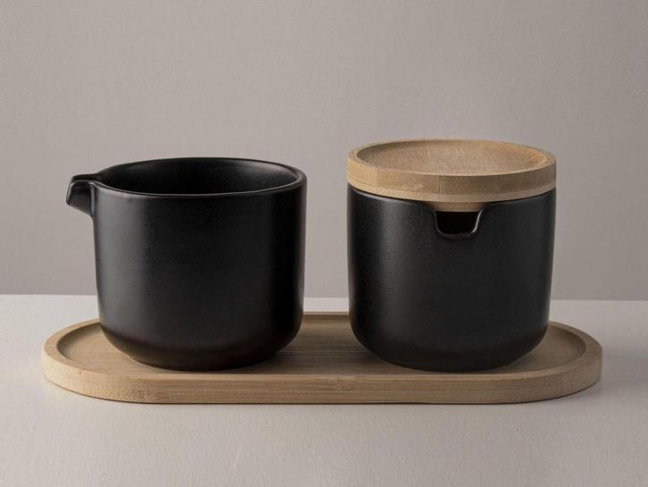 Gusta Fika Suiker &amp; Melk setje - Zwart - Koffie Thee, Huis en Inrichting, Keuken | Keukenbenodigdheden, Zo goed als nieuw