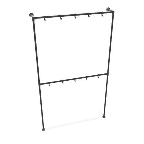 Industriële Steigerbuis Kapstok Liverpool | Zwart 26.9 mm |, Huis en Inrichting, Woonaccessoires | Kapstokken, Ophalen of Verzenden