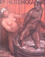 Hitler wordt gewassen op spotprent (lijst optie, Lithos), Antiek en Kunst, Verzenden