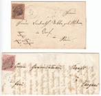 Zwitserland 1856 - 2 letters met de typische zeer zeldzame, Gestempeld