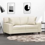 vidaXL Tweezitsbank met sierkussens 120 cm kunstleer, Huis en Inrichting, Verzenden, 150 tot 200 cm, Leer, Nieuw