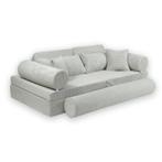 Grijze luxe Montessori speelbank van zachte corduroy stof, Ophalen of Verzenden, Nieuw