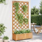 Bruine Houten Plantenbak met Klimrek - Retourdeal - 35% k..., Tuin en Terras, Nieuw, Ophalen of Verzenden, 60 tot 100 cm, 60 cm of meer