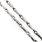 Zilveren fantasieschakel ketting, Ophalen of Verzenden, Gebruikt, Overige kleuren, Zilver