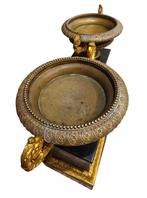 Vaas met dubbele oren (2) - Brons, Marmer - Bronzen schelpen