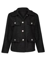 Jasje Bouclé Zwart, damesjas, Kleding | Dames, Verzenden, Nieuw