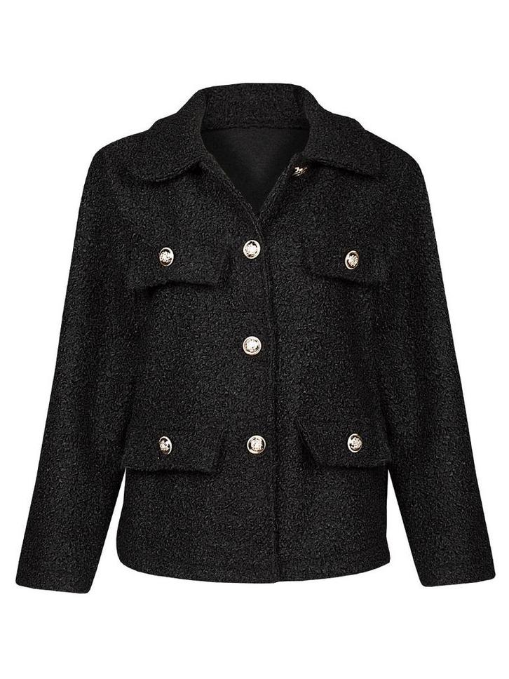 Jasje Bouclé Zwart, damesjas, Kleding | Dames, Jassen | Winter, Verzenden