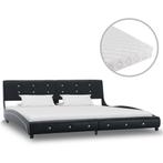 vidaXL Bed met matras kunstleer zwart 180x200 cm, Huis en Inrichting, Nieuw, Tweepersoons, Verzenden