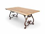 Tafel - Gietijzer - Antiek onderstel met nieuw blad