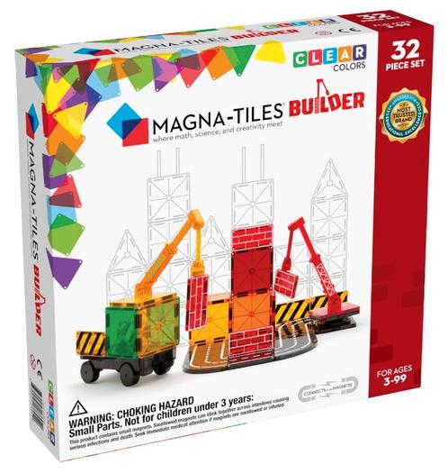 Magna Tiles - Builder Bouwplaats Set - Magnetisch Speelgoed, Kinderen en Baby's, Speelgoed | Overig
