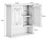 Witte Badkamer Wandkast met Spiegel – Verstelbare Plank, Huis en Inrichting, Kasten | Overige, Verzenden, Nieuw