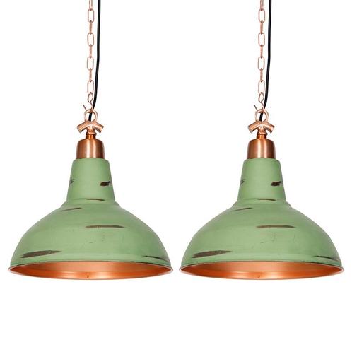 Set van 2 vintage hanglampen koper - Goliath large, Huis en Inrichting, Lampen | Hanglampen