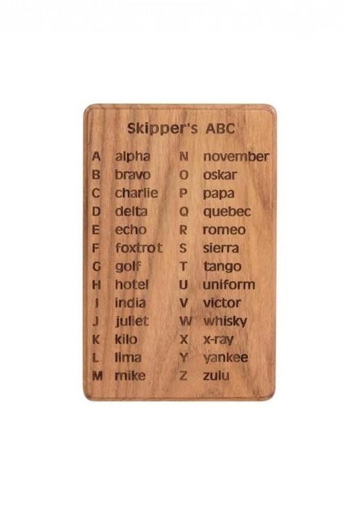 Skippers ABC Teak - Nautisch Alfabet - ARC Marine, Watersport en Boten, Accessoires en Onderhoud, Nieuw, Ophalen of Verzenden
