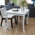 vidaXL Eettafel 80 x 80 x 76 cm hoogglans wit, Verzenden, Nieuw