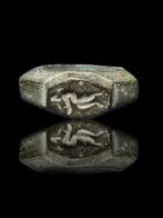 Oud-Romeins Bronze Rare Early Seal Ring (Zonder, Sieraden, Tassen en Uiterlijk, Antieke sieraden