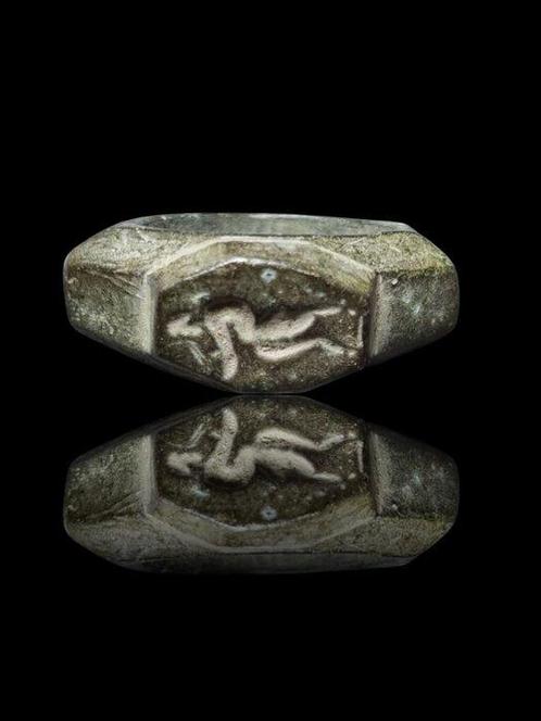 Oud-Romeins Bronze Rare Early Seal Ring (Zonder, Sieraden, Tassen en Uiterlijk, Antieke sieraden