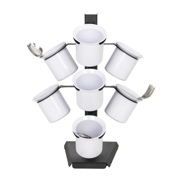 GGM Gastro | Bestekbak - met 7 vakken - Zwart | BEKG7S |, Huis en Inrichting, Keuken | Bestek, Nieuw, Verzenden