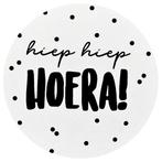 Fako Bijoux - 30x Sticker Hiep Hiep Hoera! - Zwart - Wit -, Verzenden, Nieuw