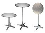 HI Inklapbare Statafel - Bijzettafel - RVS - Ø60 cm - hoogte, Verzenden, Nieuw
